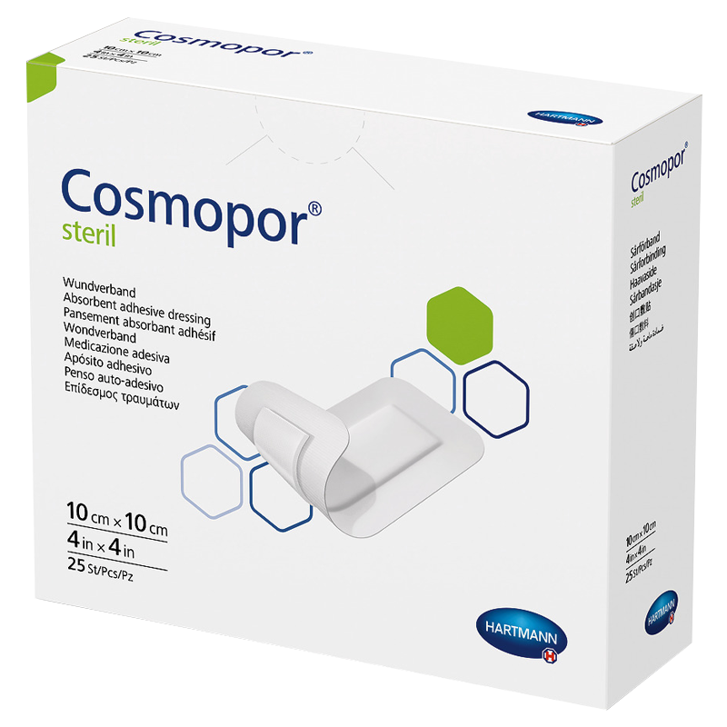 Абсорбуюча адгезивна пов'язка Cosmopor® steril 10см х 10см 25шт